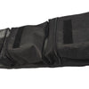 The PahaQue Wilderness Triple Gear Pouch Heavy Duty Gear Organizer for Trailers is black with multiple zippered pockets, Velcro straps, and a mesh end section, shown on a white background.
