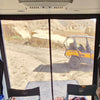 Enjoy comfort and insect protection on your adventure with the Paha Que Custom Toy Hauler Mesh Door/Solid Room Divider. Look out at rugged trails and vehicles while relaxing inside, thanks to this durable barrier designed for camping enthusiasts.