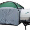 The Paha Que Custom 10x10 Side Mount Screen Room Tent easily attaches to your trailer, expanding into a sheltered outdoor living space perfect for camping and adventures.