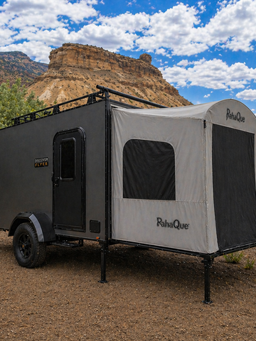 Toy Hauler Patio Ramp Tent by PahaQue for Intech Discover Trailers
