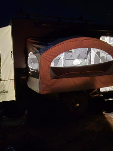 Toy Hauler Patio Ramp Tent by PahaQue for Intech Discover Trailers