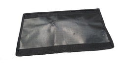 The PahaQue Wilderness PahaQue Gear Pouches feature a rectangular black patch with a subtly shiny, textured surface and reinforced stitched edges—perfect for adding to any gear organizer or heavy-duty pouch. Photographed on a white background.