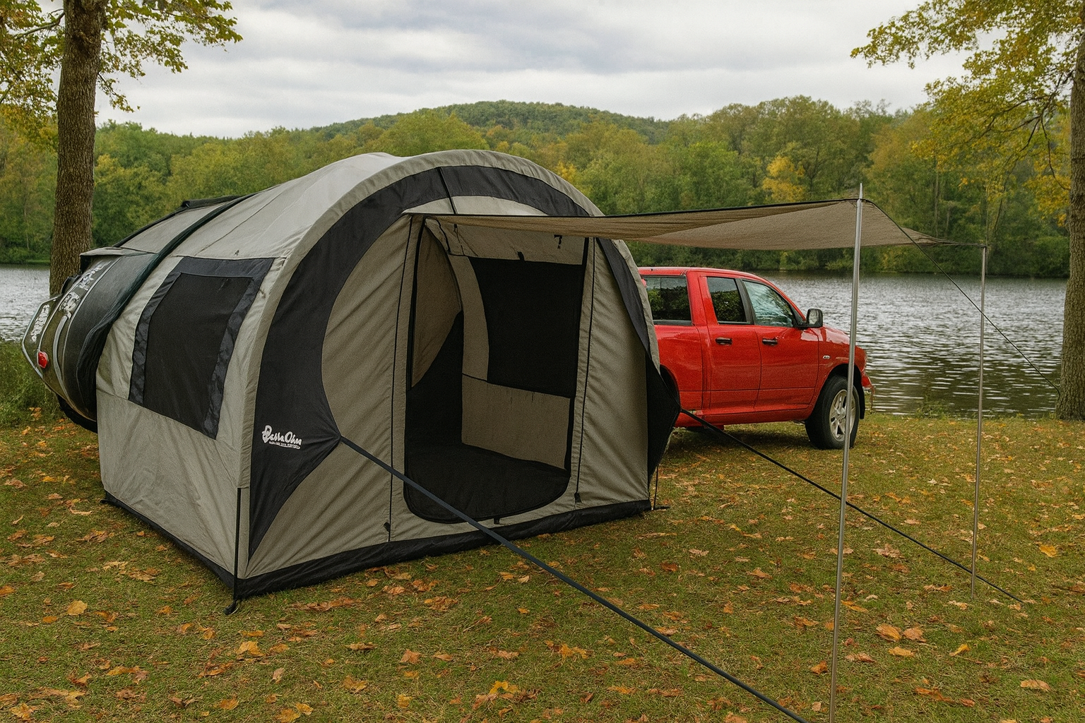 Little Guy Mini Max Side Tent - silver/black trim