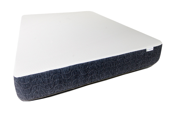 The PahaQue Wilderness Utopia Mattress features a white, textured memory foam top and dark gray, patterned sides for premium support, displayed on a white background.