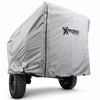 A covered off-road trailer with large tires features the Paha Que Custom Xpedition Trailer Cover for Ultimate Protection and Longevity, displaying the Xpedition Trailers logo. The trailer is photographed against a white background.