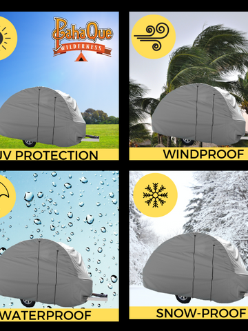 Couverture de remorque en forme de larme - 5 X 10