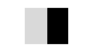 A large vertical gray rectangle, centered on a black background, evokes the simple design of the Paha Que Custom NuCamp TAB 320 Trailer Side Tent for TAB and Boondock Trailers. The rectangle is taller than it is wide and unmarked.