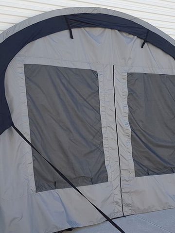 Alto Awning Front Wall with Windows Accessory for Safari Alto Trailer