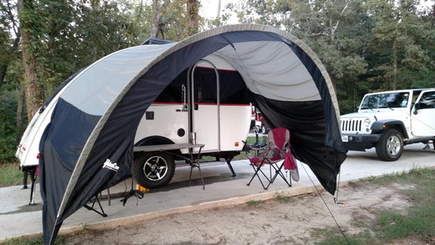 mini tent trailer SILVER/BLACK TRIM