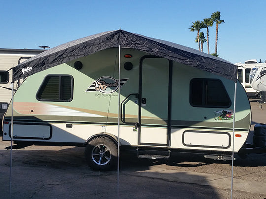R-Pod Trailer Canopy - Silver w/ Black Trim